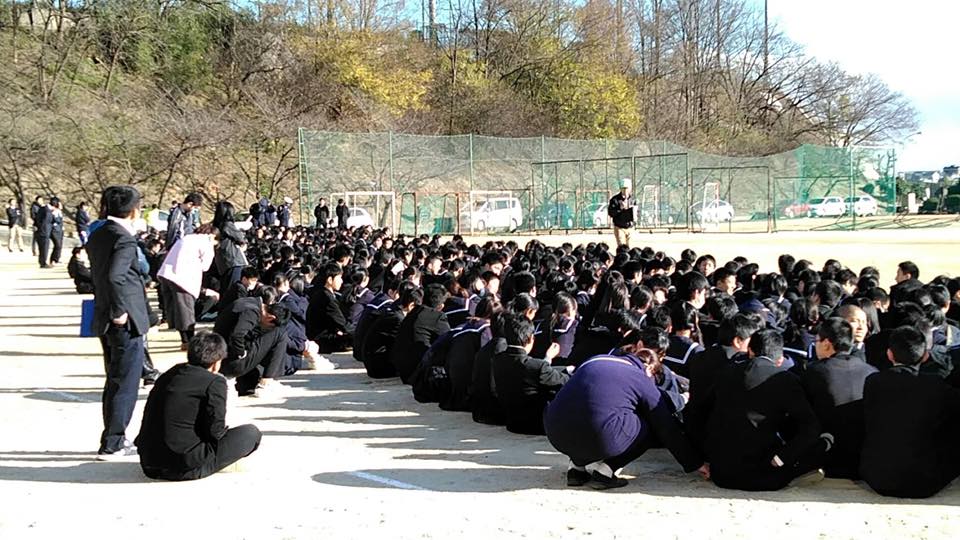 2017年12月5日岡山県倉敷市琴浦中学校で初めての交通安全教室を開催