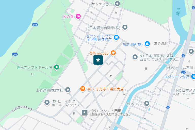 金沢営業所アクセスマップ